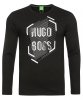 Hugo Boss longsleeve koszulka na długi rękaw męska czarna duże logo